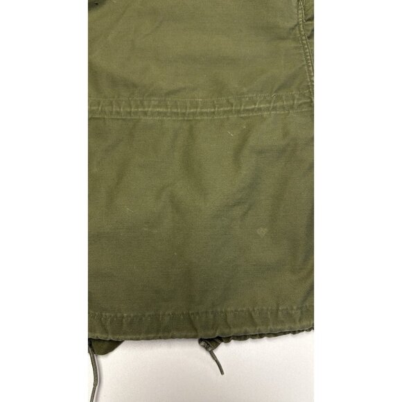 Vintage 70s Military Cold Weather Field Coat Mens Small Regular Green Sateen - Picture 14 of 16